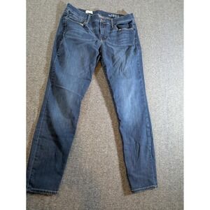 Gap 1969 Jeans Womens 32r‎  Legging Mid Rise Stretch Skinny Santa Cruz Blue